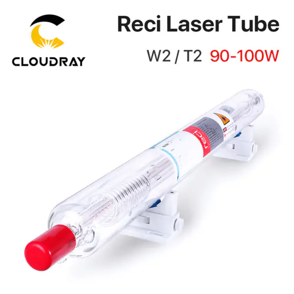 Reci W2/T2 90W-100W CO2 laserová trubice Dřevěná krabice Balení Dia. 80mm/65mm CO2 laserový gravírovací stroj S2 Z2