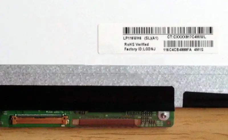 LP116WH6 SLA1 ips obrazovka LP116WH6 (SL)(A1) LED obrazovka 40 PIN LEFT+RIGHT otvory pro šrouby 11,6" LCD displej