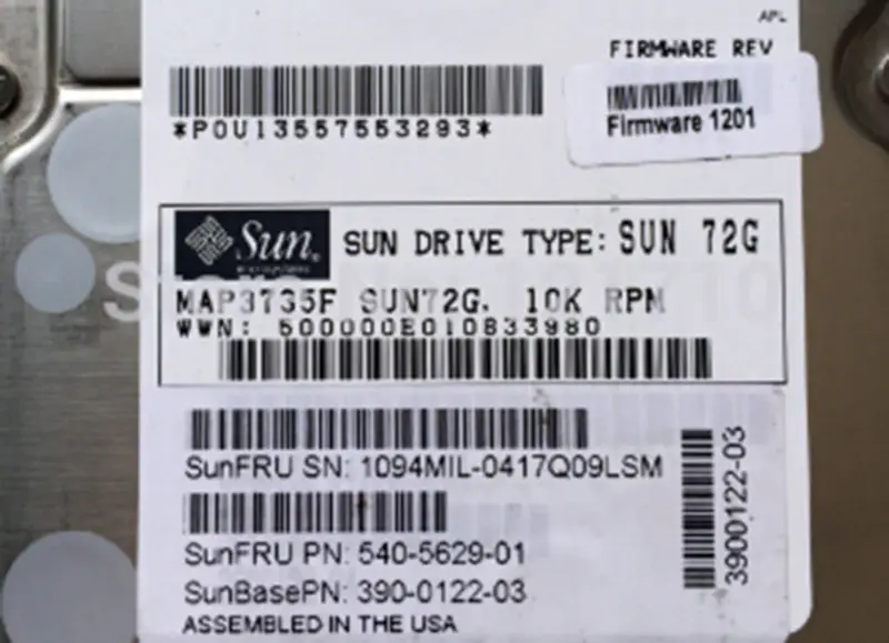 Sun 72G FC MAP3735FC 3900122-03 540-5629-01 pro průmyslovou základní desku úložiště storedge 3510