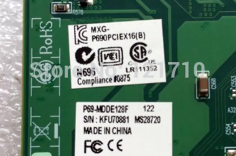 Grafická karta Matrox matrox F7292-0102 REV.C MXG-P690PCIEX16(B) P69-MDDE128F průmyslová základní deska