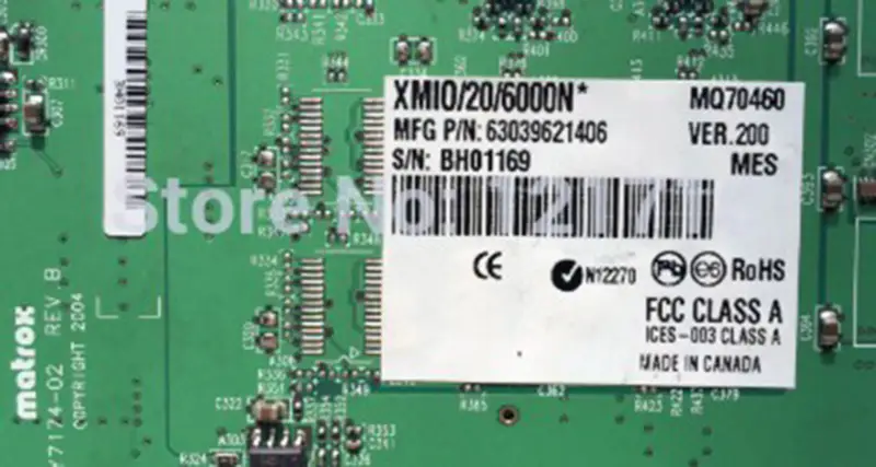 Matrox matrox vícekanálová HD NLE karta Y7174-02 REV.B XMIO/20/6000N* 63039621406 průmyslová základní deska
