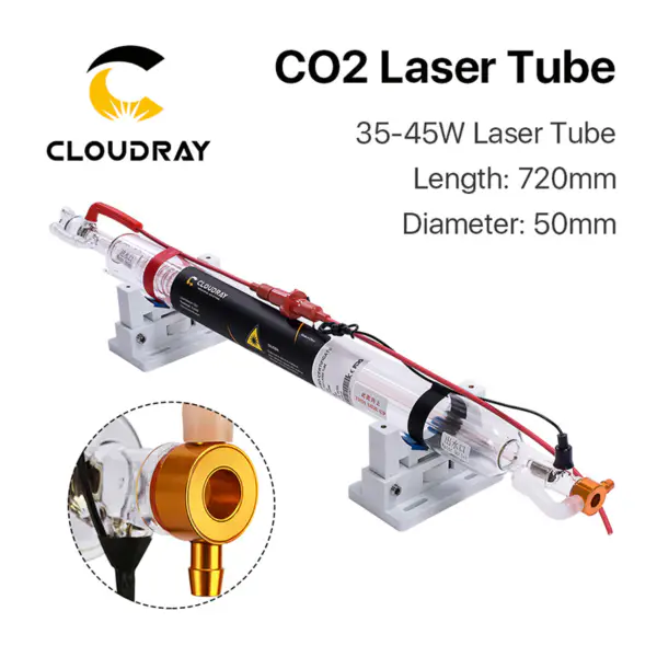 40W Co2 laser Upgraded Metal Head Tube 700MM Glass Pipe Lamp pro CO2 laserové gravírování řezací stroj