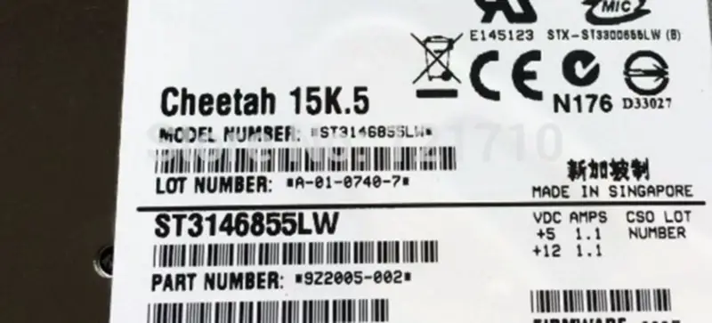 Seagate hdd pro pracovní stanice ST3146855LW 146G 15K.5 SCSI 68pin 9Z2005-002 průmyslová základní deska