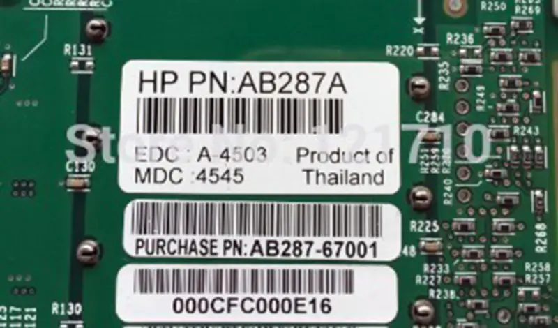 HP Serverová pracovní stanice PCI-X 133MHz 10GBASE-SR AB287A AB287-67001 10Gigabit Ethernet SR Fiber Network Interface Card průmyslová základní deska