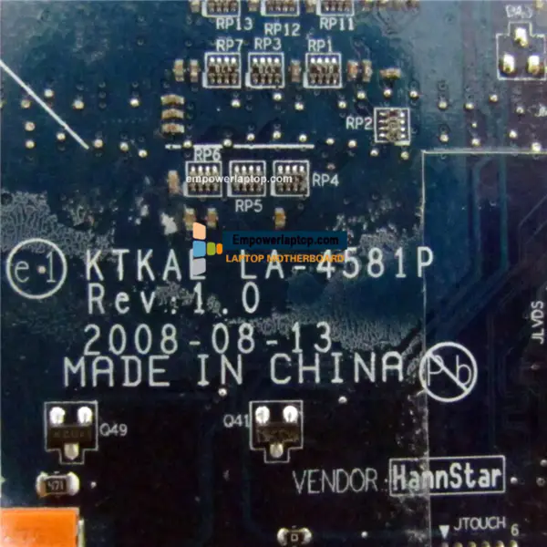 Základní deska Toshiba K000069570 KTKAE LA-4581P A350 A355D CPU