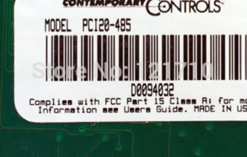 Contemporary Controls CONTROLS PCI20-485 PC karta DC-Coupled EIA-485 NIM Backplane průmyslová základní deska