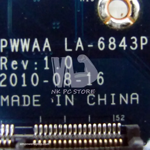 Základní deska Toshiba K000111550 C660 A660 A665 PWWAA LA-6843P Socket s1 CPU
