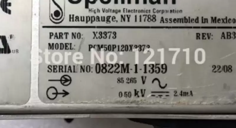 Spellman Spellman napájecí zdroj X3373 AB3 PCM50P120X3373 průmyslová základní deska