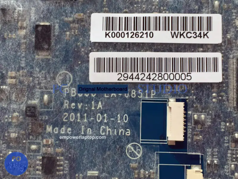 Základní deska Toshiba K000126210 PBU00 LA-6851P NB500 NB505 N550