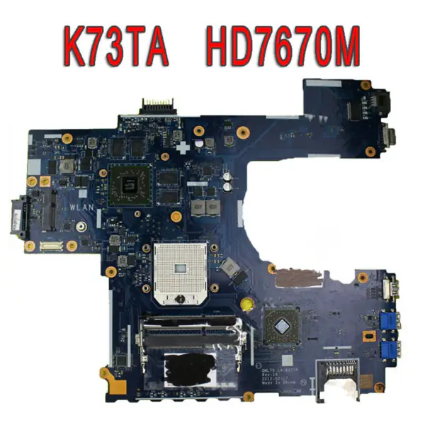 Základní deska Asus K73TA K73T X73T K73TA K73TK R73T Latop REV 1A QBL70 LA-7553P hd7670m 1gb