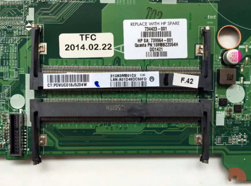 Základní deska HP 14-N 734423-001 734423-501 I5-4200U