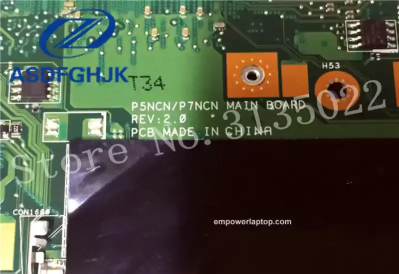 Základní deska Asus P5NCN P7NCN DDR4 SR2FQ I7-6700HQ dedikovaná N16E-GX-A1