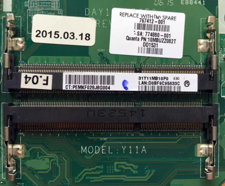 HP 17-P DAY11AMB6E0 767412-001 774880-001 i7-4510U základní deska