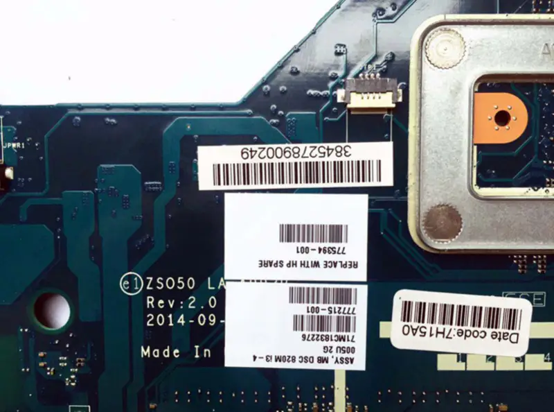Základní deska HP 775394-001 15-R ZSO50 LA-A992P SR1EK I3-4005U 2GB