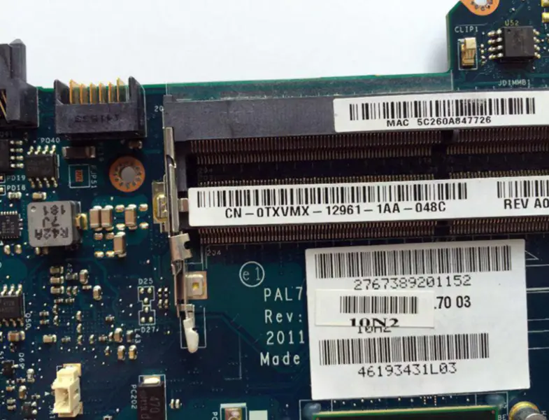 Základní deska Dell E6320 i5-2520M LA-6611P 0TXVMX TXVMX