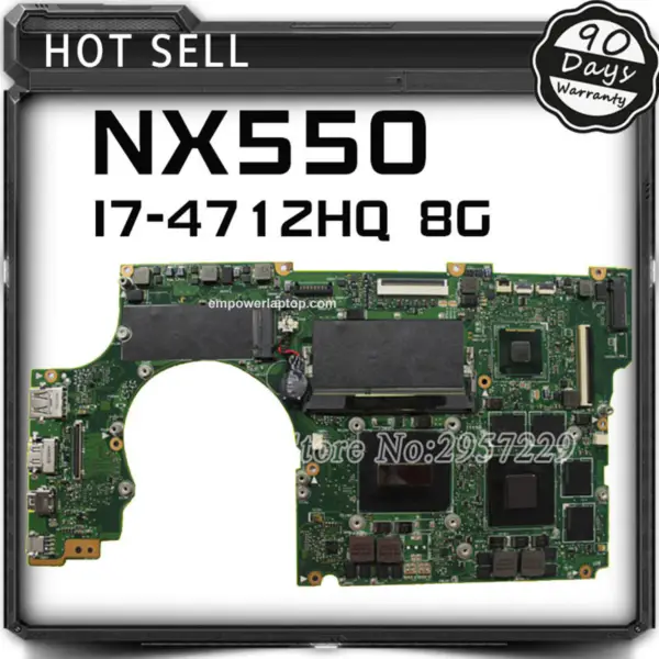 Základní deska Asus NX500 NX500JKA NX500JK REV2.0 s i7-4712HQ GT850M 2G Ram 8G Memory