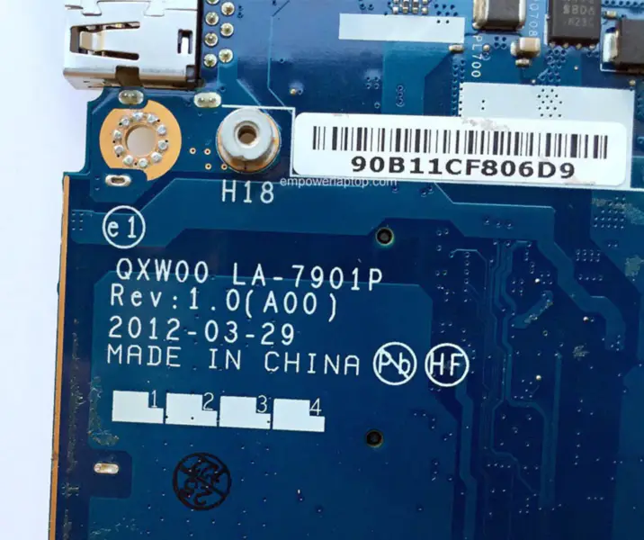 Základní deska Dell E5430 Laptop 0T7NXT T7NXT QXW00 LA-7901P PGA 989