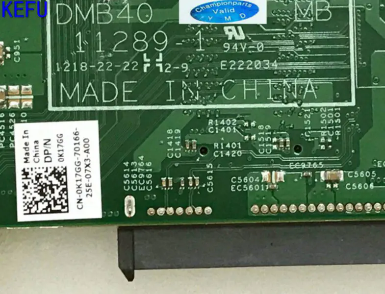 Základní deska Dell 0K17GG DMB40 11289-1 14-Z 5423 I5-3317U