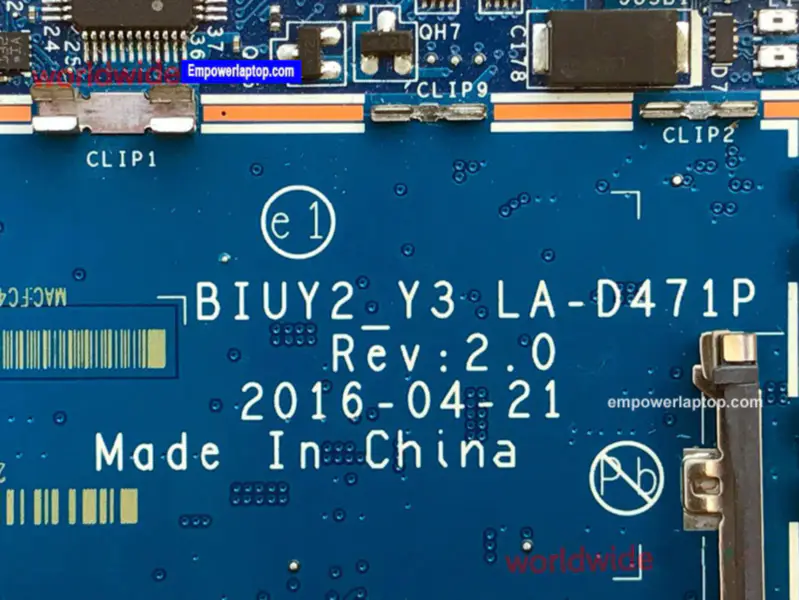 Základní deska Lenovo Yoga 710-14ISK s CPUR2ZU i5-7200U P N BIUY2 Y3 LA-D471P N16S-GTR-S-A2