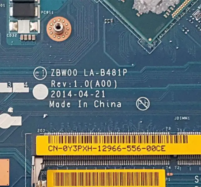 Dell 15 3531 ZBW00 LA-B481P CN-0Y3PXH 0Y3PXH Y3PXH Základní deska