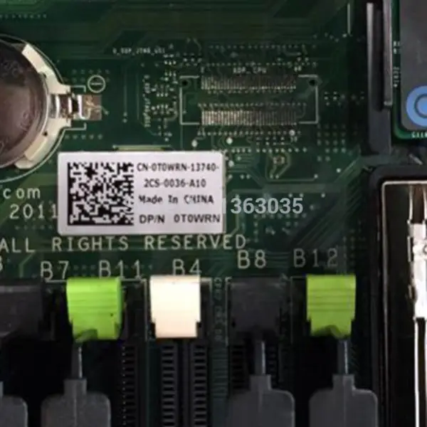 Dell 0T0WRN T0WRN CN-0T0WRN serverová základní deska pro R720 R720XD