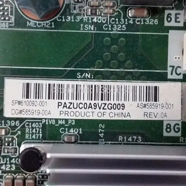 Základní deska serveru HP 610092-001 585919-001 pro BL680C G7