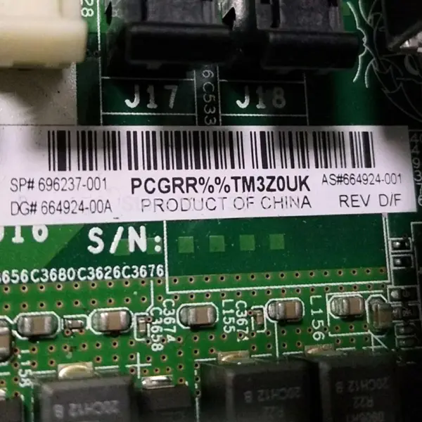 HP 696237-001 664924-001 Základní deska serveru pro DL560 Gen8