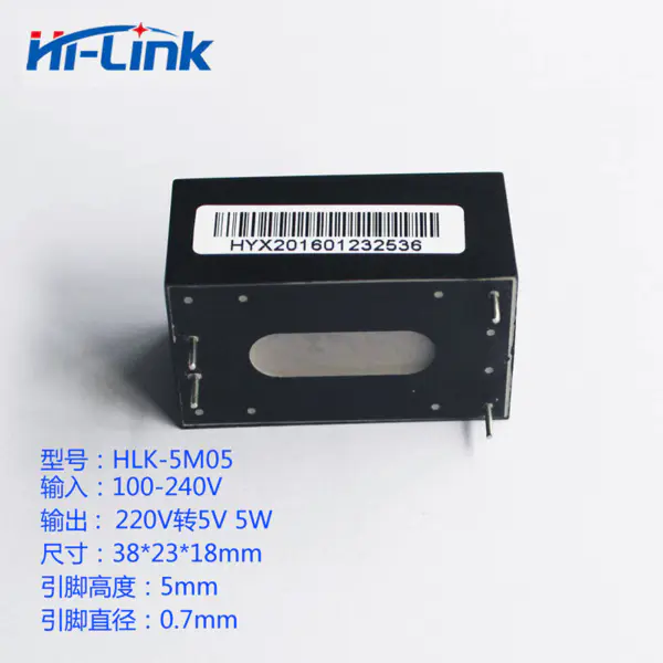 5ks/LOT HLK-5M12 Spínaný napájecí zdroj AC-DC s nízkým zvlněním 220V na 12V 5W modul