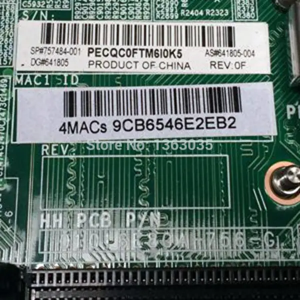 HP 757484-001 641805-004 serverová základní deska Pro desku IO ML350E Gen8 V2