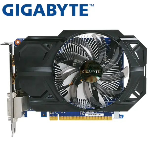 GIGABYTE Video Card GTX 750 Ti 2GB 128Bit GDDR5 Video Cards for nVIDIA Geforce GTX 750Ti Hdmi Dvi Použité grafické karty VGA