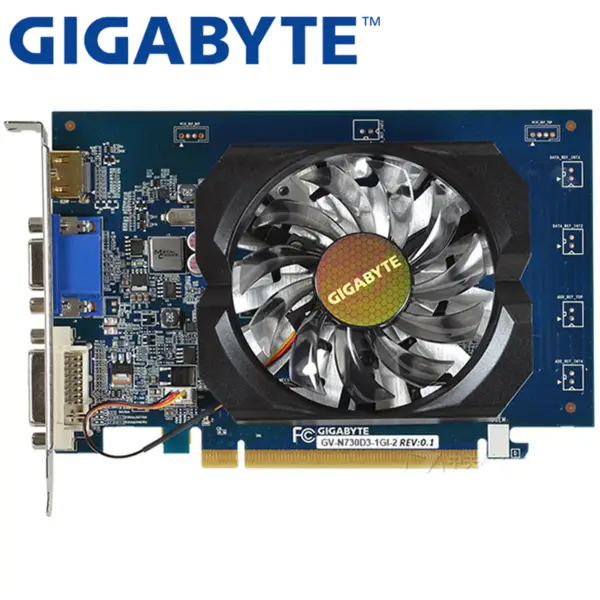 GIGABYTE Video Card GT730 1GB SDDR3 Video Cards for nVIDIA Geforce GPU games Použité karty Dvi VGA GT630 710
