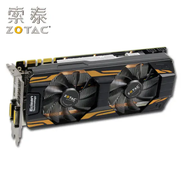 ZOTAC GeForce GTX 760 2GD5 Grafické karty Pro NVIDIA GTX760-2GD5 HA GTX760 2GB Grafická karta 256bit HDMI DVI Použité GTX-760
