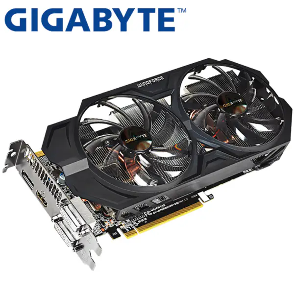 GIGABYTE Grafická karta GTX 760 2GB 256Bit GDDR5 Grafické karty pro nVIDIA Geforce VGA Cards GTX760 Dvi Hdmi game Used