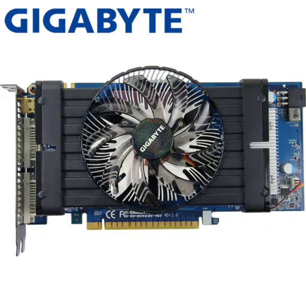 GIGABYTE Video Card GTX 550 Ti 1GB 192Bit GDDR5 Video Cards for nVIDIA Geforce GTX 550Ti HDMI DVI Used VGA Cards