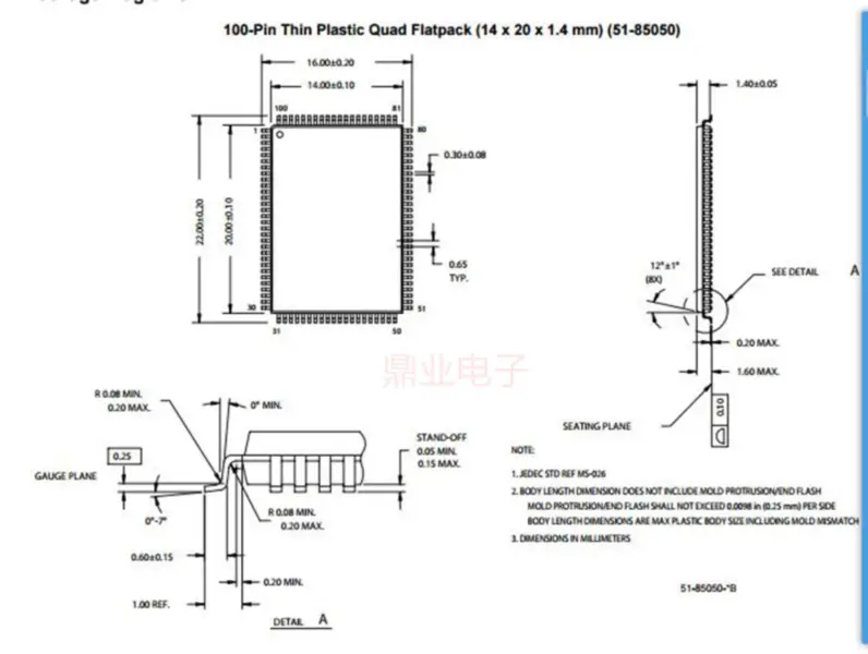 IC51-1284-1702 LQFP128 QFP128/DIP IC blok Stárnutí rozteč sedel 0,4 mm