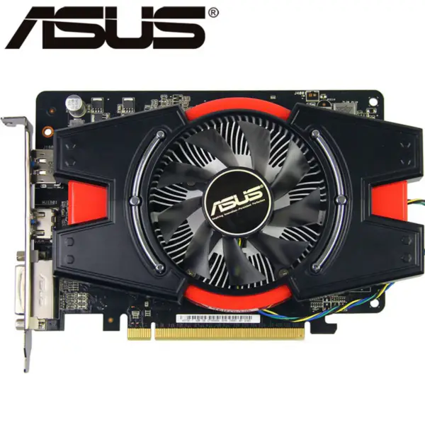 ASUS Grafická karta HD 7750 1GB 128Bit GDDR5 Grafické karty pro ATI Radeon HD7750 VGA karty Použitý ekvivalent GTX 750 GTX650 Ti