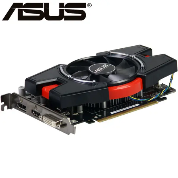 ASUS Grafická karta HD 7750 1GB 128Bit GDDR5 Grafické karty pro ATI Radeon HD7750 VGA karty Použitý ekvivalent GTX 750 GTX650 Ti