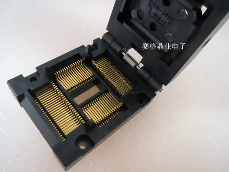 FPQ-100-0.5-10A QFP100 TQFP100 Burn-in Socket pozlacení IC