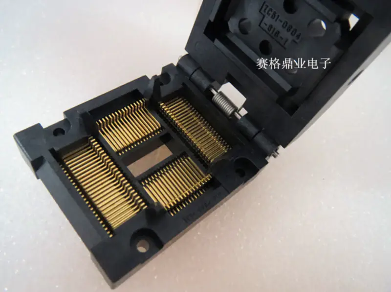 FPQ-100-0.5-10A QFP100 TQFP100 Burn-in Socket pozlacení IC