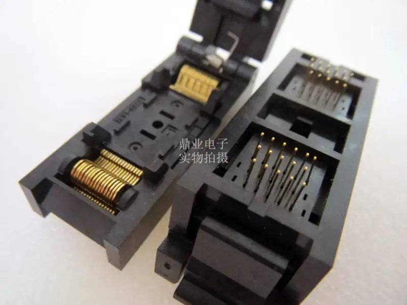 QFP48 STM32F STM32L IC51-0482-806 0,5MM Burn-in Socket pozlacení IC
