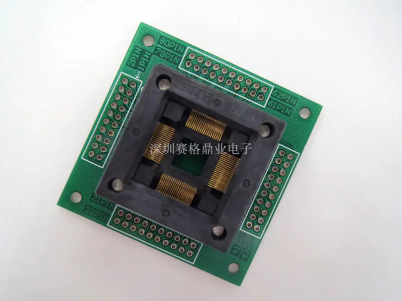 QFP48 TQFP48P LQFP48 0,5MM Burn-in Socket pozlacení IC