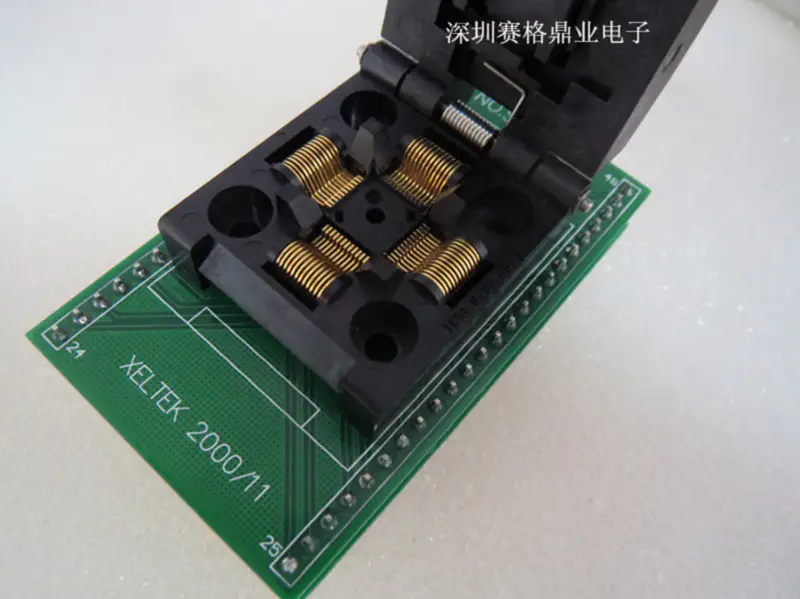 QFN20 DFN20 MLF20 4X4mm 0,5mm Burn-in Socket pozlacení IC