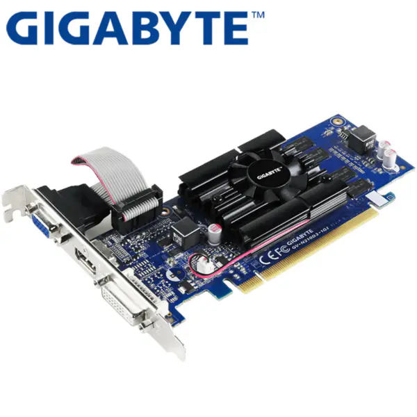 GIGABYTE Grafická karta G210 1GB 64Bit GDDR3 Grafické karty pro hry nVIDIA Geforce GPU Dvi VGA Použité GT630 GT710 GT730