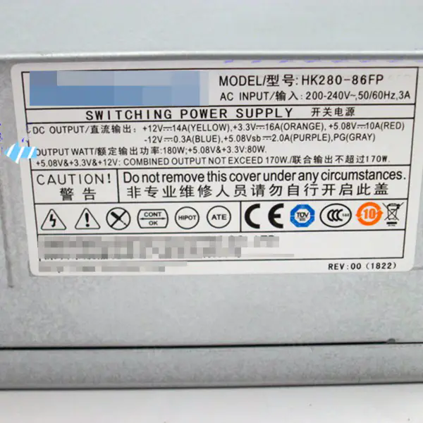 Pro napájecí zdroj Lenovo ih55 ir358 ir608 i2676 HK280-86FP FSP180-50PLV 36001822 180W
