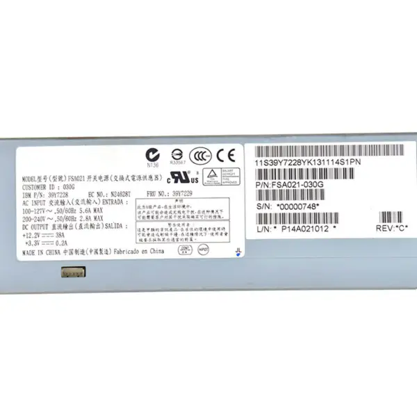 Pro IBM X3550/X3650M2/M3 460W napájecí zdroj 39Y7230 39Y7231 39Y7229 39Y7228