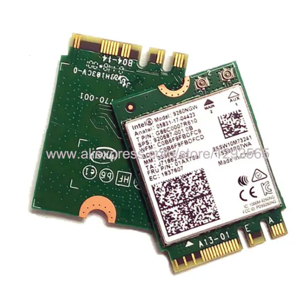 Intel 9462NGW 2.4G&5G dual band 433M 802.11AGN,AC 300Mbps interní bezdrátová wifi síťová karta 5.0 bluetooth NGFF/M.2 rozhraní