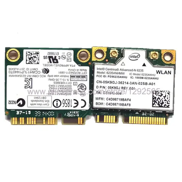 Bezdrátová síťová karta Intel Dual Band 2.4G+5G Wireless-N 7265 7265NGW AN 300Mb/s s rozhraním bluetooth 4.0 NGFF/M.2