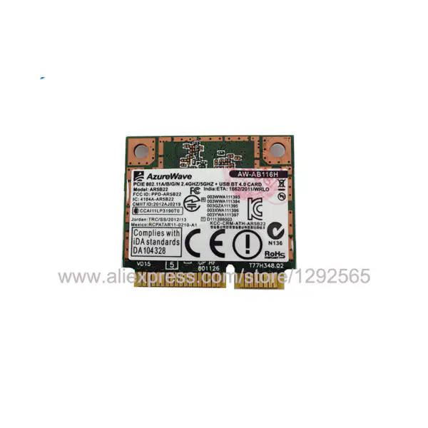 Karta WLAN pro Broadcom BCM943142YH 802.11b/g/n wifi+bluetooth 4.0 SPS 792608-001 Bezdrátová karta pro HP 240 245 246 250 255 256 G4