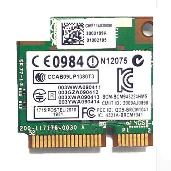 Broadcom BCM943162ZP 2.4G&5G+bluetooth 4.0 802.11 AC/A/B/G/N NGFF 300Mbps 00JT473 Bezdrátová síťová karta pro Thinkpad E450 E550