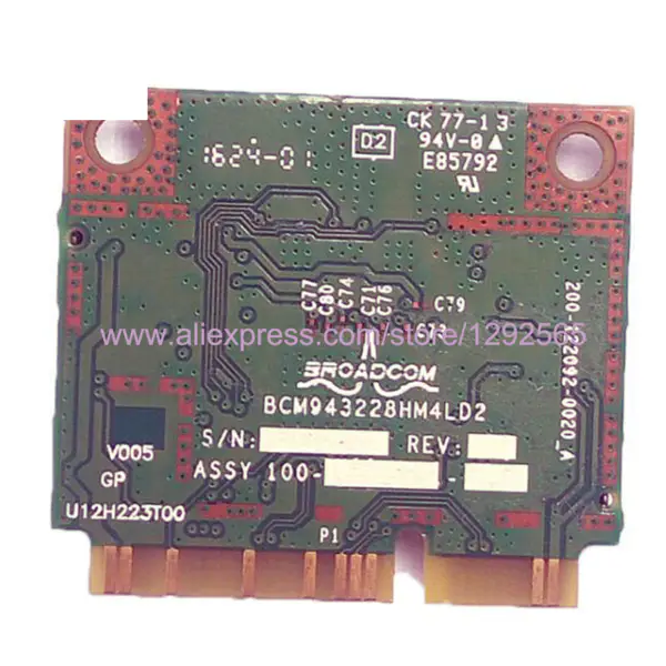 Nová bezdrátová síťová karta Atheros AR5B22-SB AR5B22 PCIE 802.11B/G/N 2,4GHz+USB BT 4.0 AW-NB208H 300Mbps NGFF/M.2 Notebookový modul